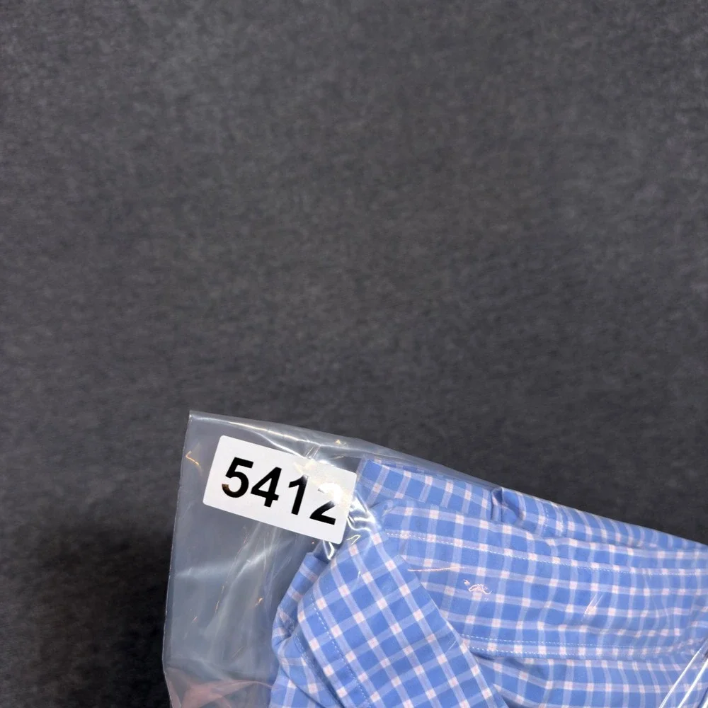 Brooks Brothers Red Fleece Button Down Shirt Mens XL Blue Gingham Check Cotton
